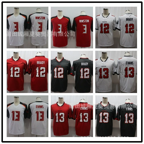 NFL американский оливковый костюм Pirates Buccaneers3 #12 #13 #14 #54 #87 # Легендарный трикотаж второго поколения