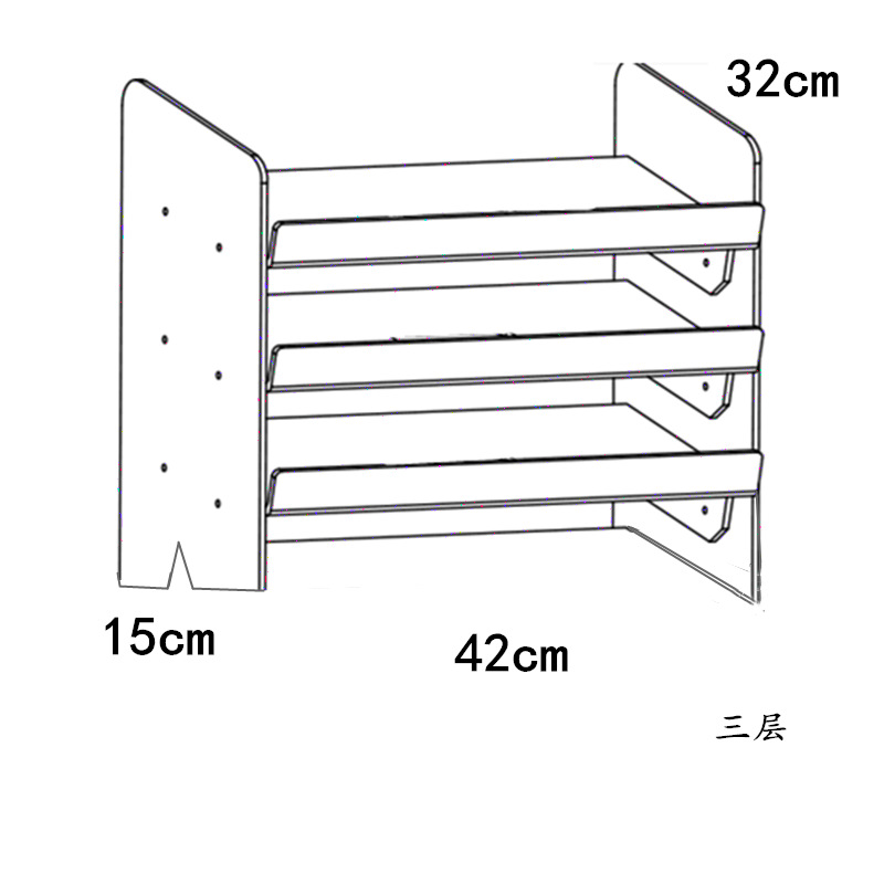 3단 아크릴 디스플레이 스탠드 길이 42 폭 15 높이 32cm