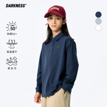 DK童装25秋款户外女男童日系休闲长袖POLO衫儿童中大童T恤打底衫