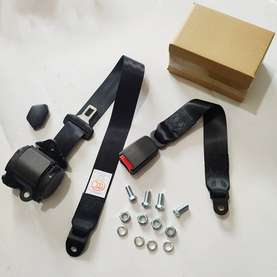 Car seat belt Diagonal Shoulder Type, Automatic Retracting Three-Point - plastic-coated-k345cm-webbing-base-with-complete-set-of-screws-one-set-included