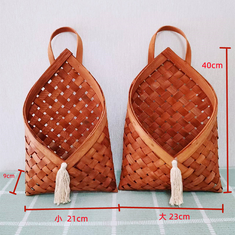 Handmade Woven Flower Basket Pastoral Wall Hanging Bamboo Hanging Basket Home Decoration Living Room Wall Decoration Creative Small Basket Handmade Woven Flower Basket Pastoral Wall Hanging Bamboo Hanging Basket Home Decoration Living Room Wall Decoration Creative Small Basket