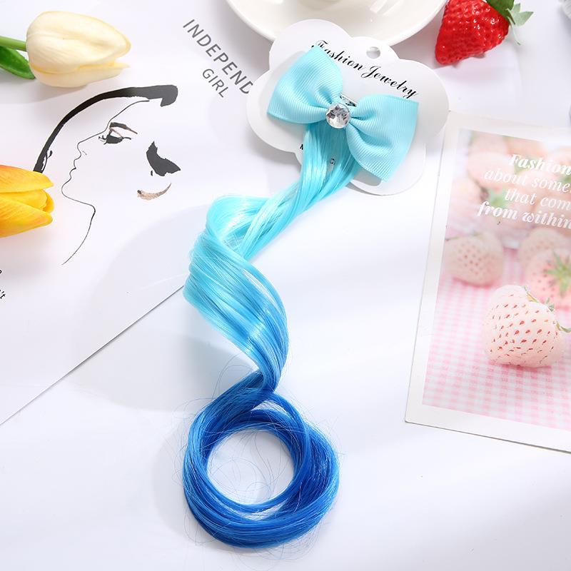 Holiday, Daily Occasion Chemical Fiber Filament Material Girl'S Sweet IG Style Bow Knot Chemical Fiber Filament Inlay Rhinestones Hair Clip