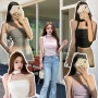 辣妹修身挂脖显瘦背心带