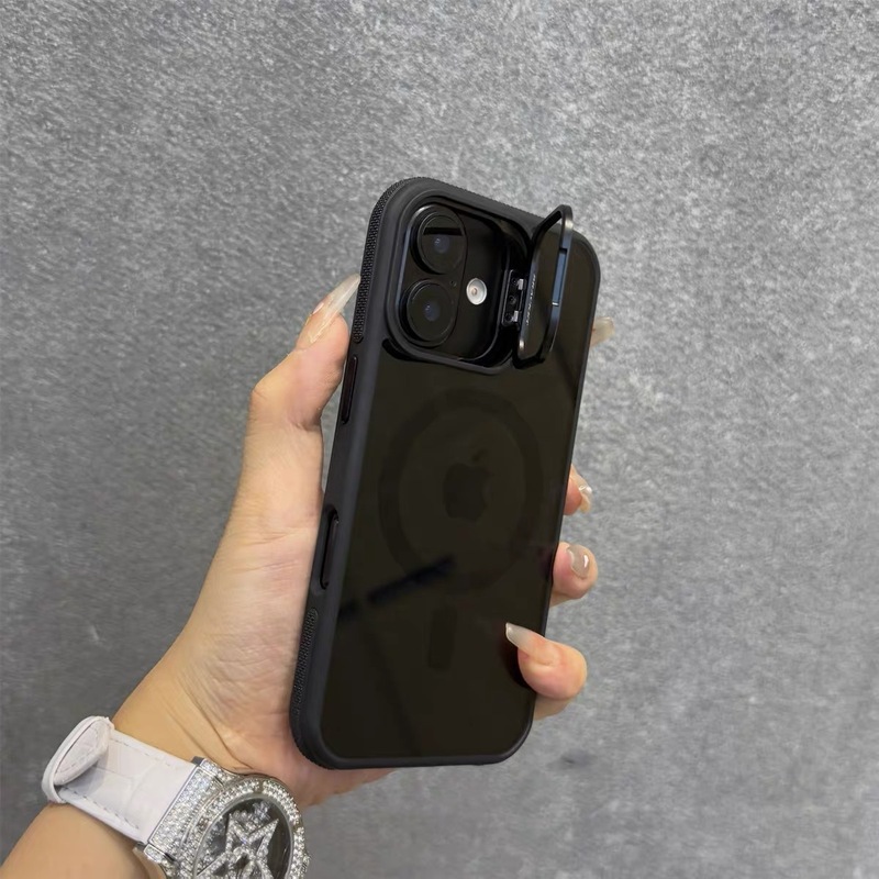 镜头支架手机壳适用苹果17promax磁吸iPhone15高级感透明简约1314|undefined