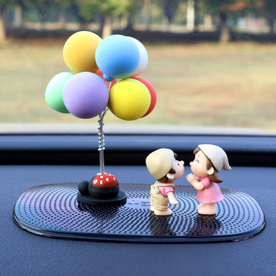 Pareja de adornos creativos para automóviles femeninos lindos accesorios para automóviles panel de instrumentos decoración de control central perfume para automóviles productos de aromaterapia