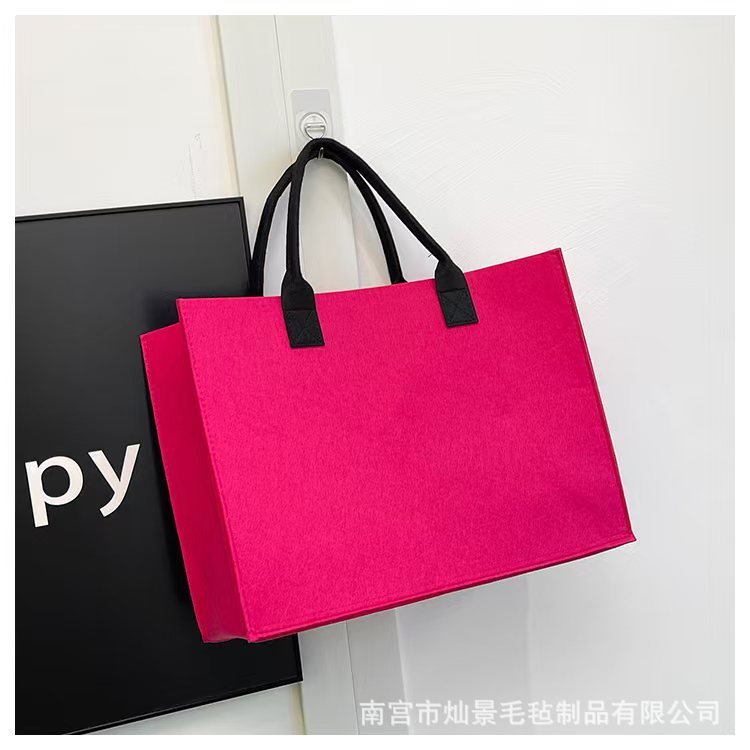 フェルト製ハンドバッグ、企業ロゴのカスタム印刷、企業ギフト包装袋、記念品、大容量ショッピングバッグ、女性用バッグ|undefined