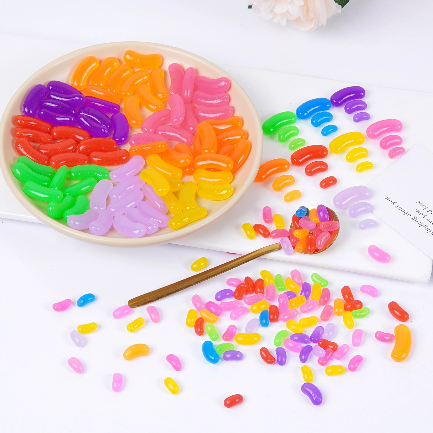 Имитация жевательных конфет: радужные конфеты, модель из ПВХ, игрушка-еда, украшение для дома, имитация конфетных бобов, декоративные элементы, аксессуары для имитации еды
