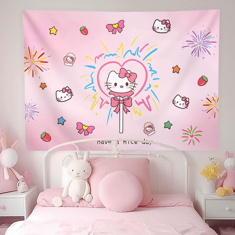 Hello Kitty, милые мультяшные украшения для кровати в спальню