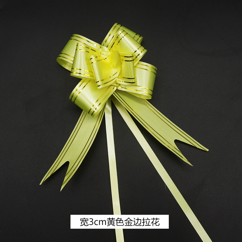 Álbum diversión Decoración de la boda borde dorado mano tire flor arco caja de regalo embalaje tire flor grande flor tirón al por mayor