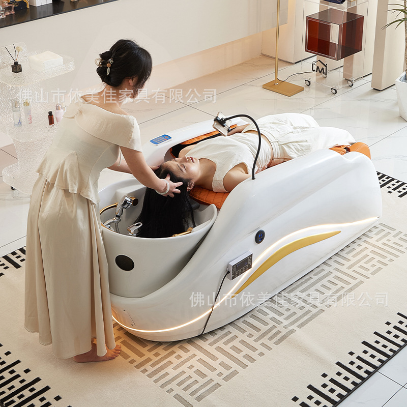 Cerámica bañera FRP masaje cama de lavado de cabello cama eléctrica sala de belleza temperatura constante calefacción cama de masaje fábrica de exportación