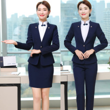 职业套装女春秋小西服酒店服务员前台工装珠宝店工作服