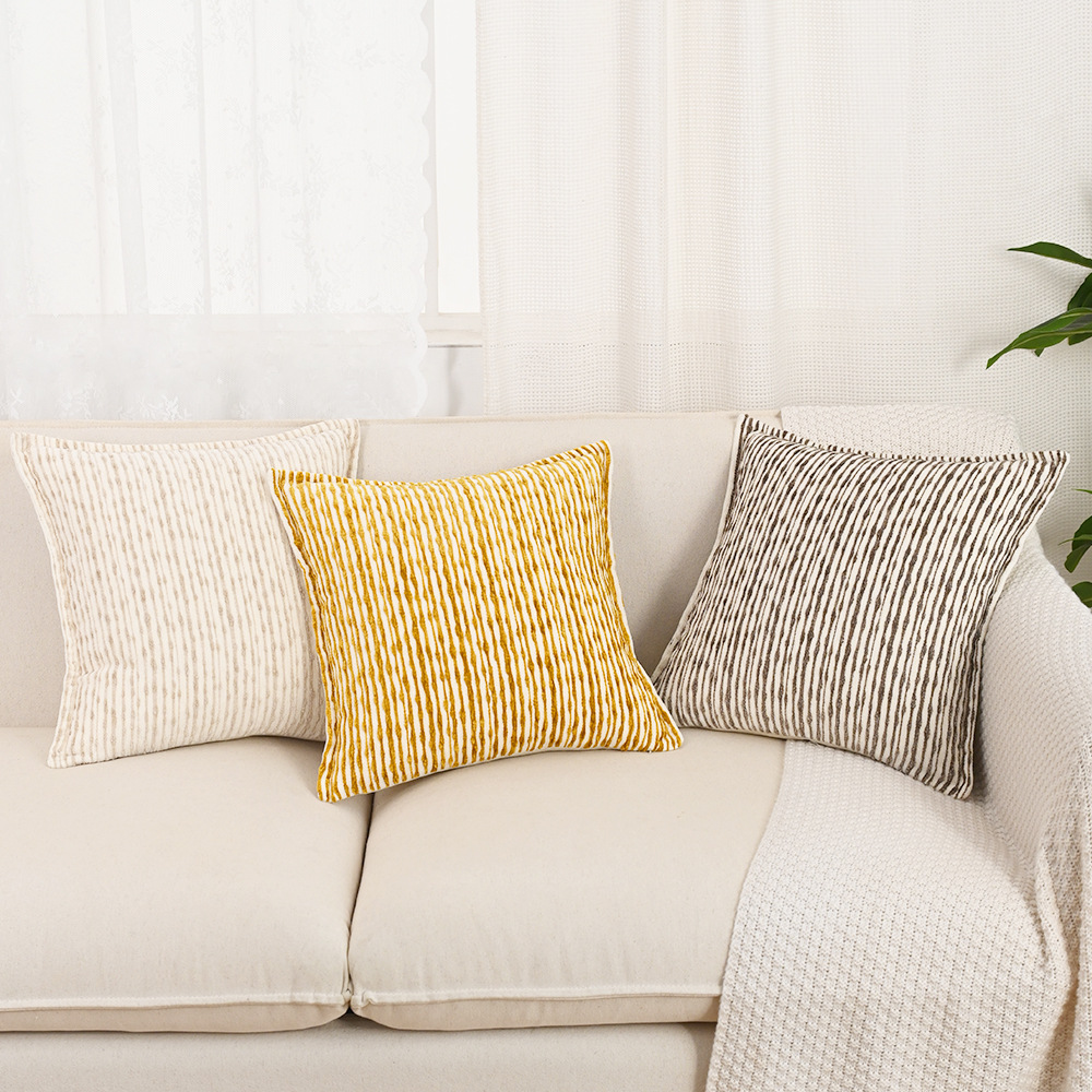 Cross-border Nordic Ins Fresh Pearl Fleece Chenille Jacquard Pillow Cushion Living Room Sofa Pillowcase Decoration