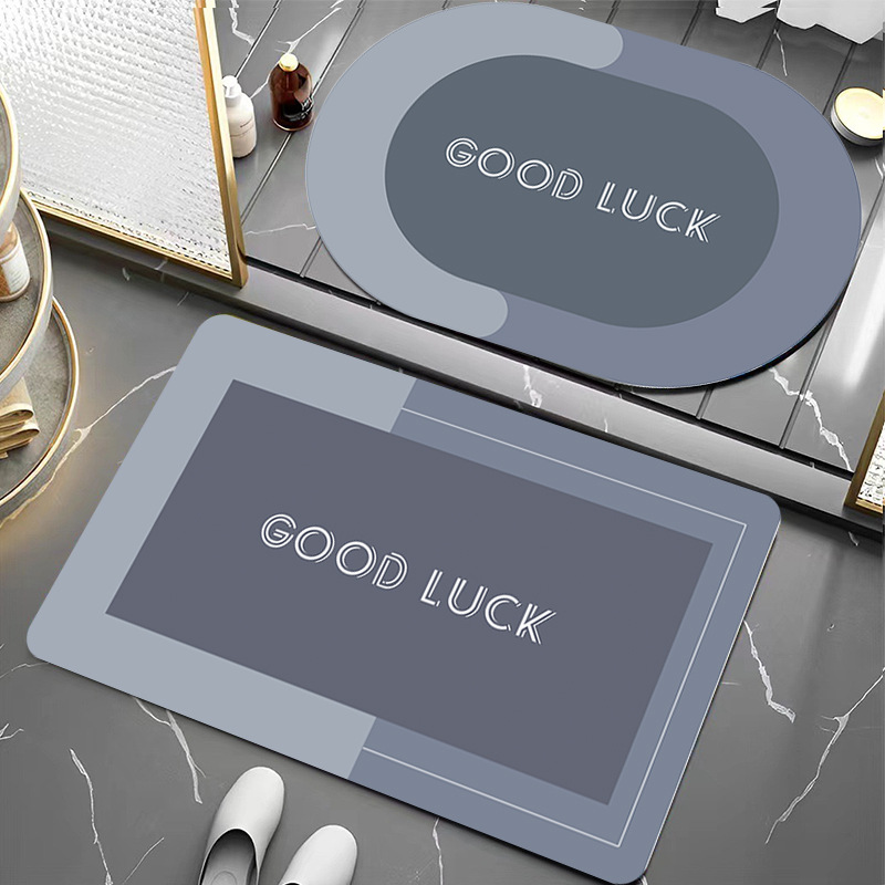 simple esterilla antideslizante de absorción de agua esterilla de suelo de baño esterilla de suelo de baño esterilla de suelo antideslizante de color sólido