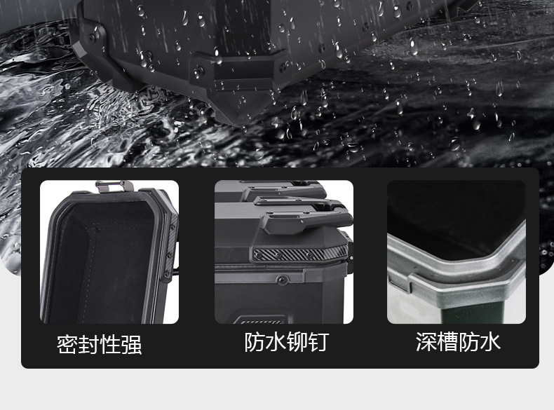 38Lmjw Knight Edition Straight Side Box Motorcycle Neutral Aluminum Alloy Side Box Waterproof Side Box Anti-Theft Travel Storage Box