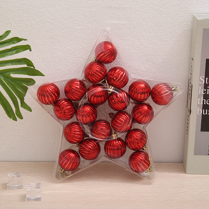 2025 Amazonas transfronterizas 4cm Navidad Bolas de regalo de Navidad Decoración Fabricantes de Bolas de Regalo de Navidad Mayorista Campo de Cumpleaños