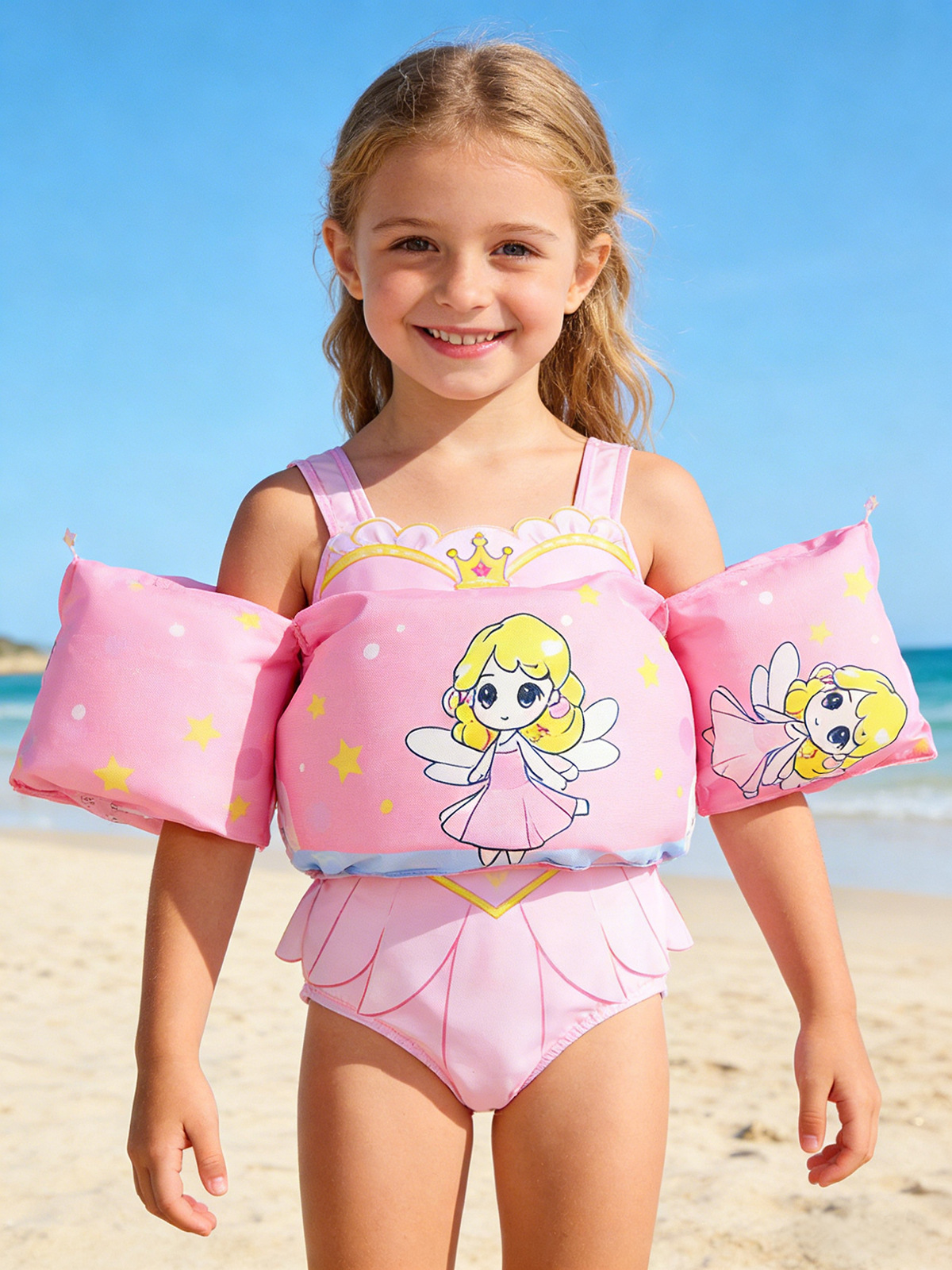 Inventario transfronterizo para niños natación sin ropa de flotabilidad inflable ayuda manga de agua para nadar chaleco de flotabilidad espuma brazo image 1