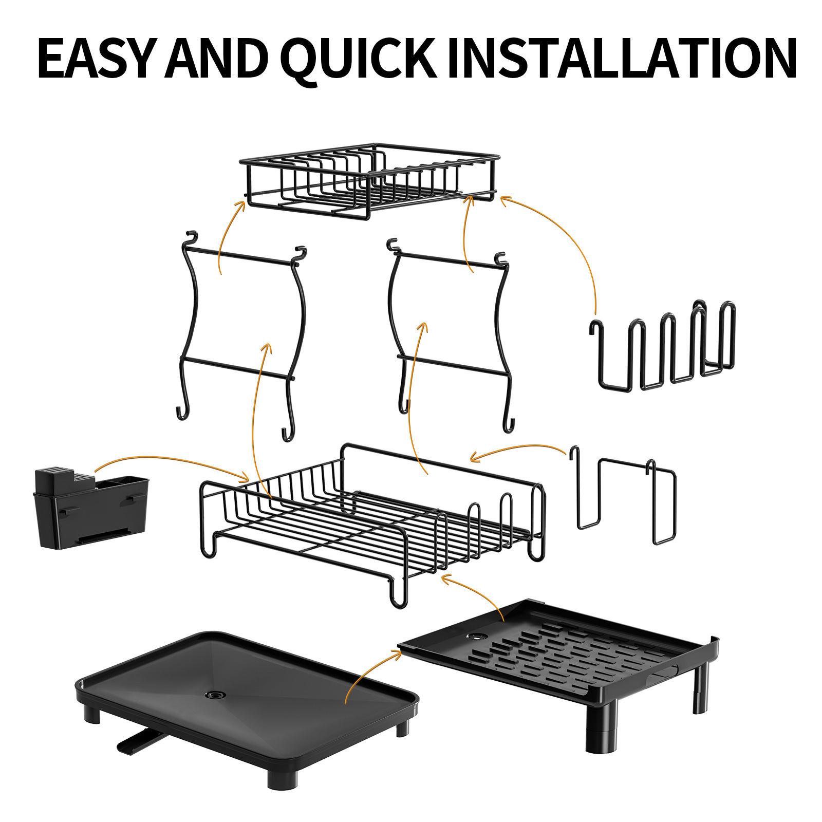 Amazon mesa doble capa drenaje rack de almacenamiento estante de platos retráctil estante de cocina para platos palillos cesta de drenaje