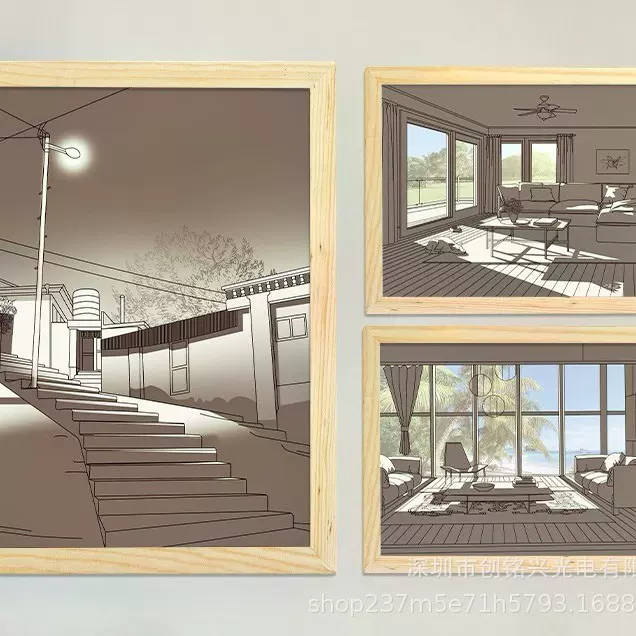 led双色灯带三色调光灯带3.7V 5V 2835灯带爆款灯光画发光画灯带