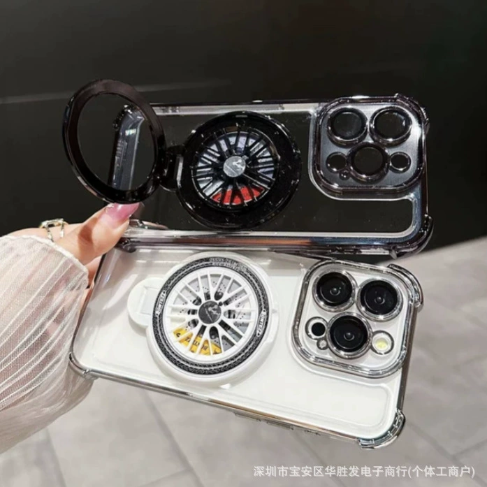 Вращающийся гироскопический кронштейн подходит для iPhone15promax чехол для телефона с магнитным притяжением четыре угла анти-падение яблоко 14 защитный чехол