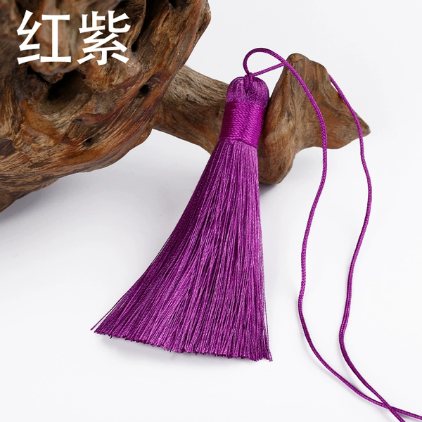 10 red and purple K style tassels
