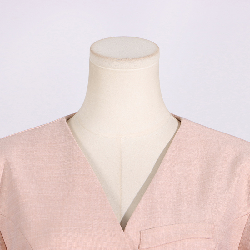 GraceChic Modischer Freizeitanzug für Damen 2025: Neuer Blazer mit V-Ausschnitt, langen Ärmeln und Bindeband + hochtaillierte, gerade geschnittene Hose mit weitem Bein._voghion.com