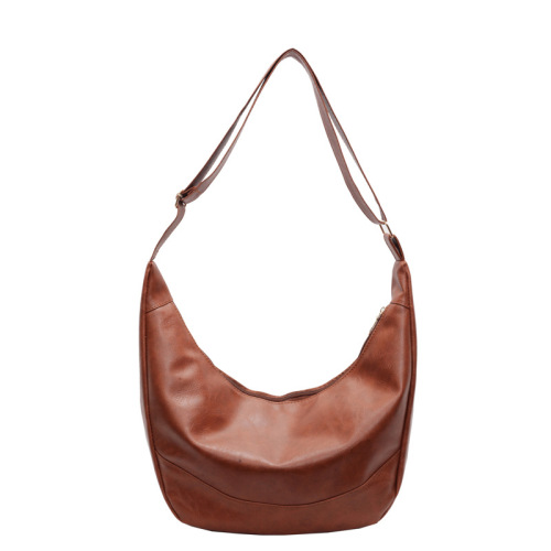 Korean autumn new retro style pleated tote bag ins women's bag trendy daily niche shoulder bag crossbody bag