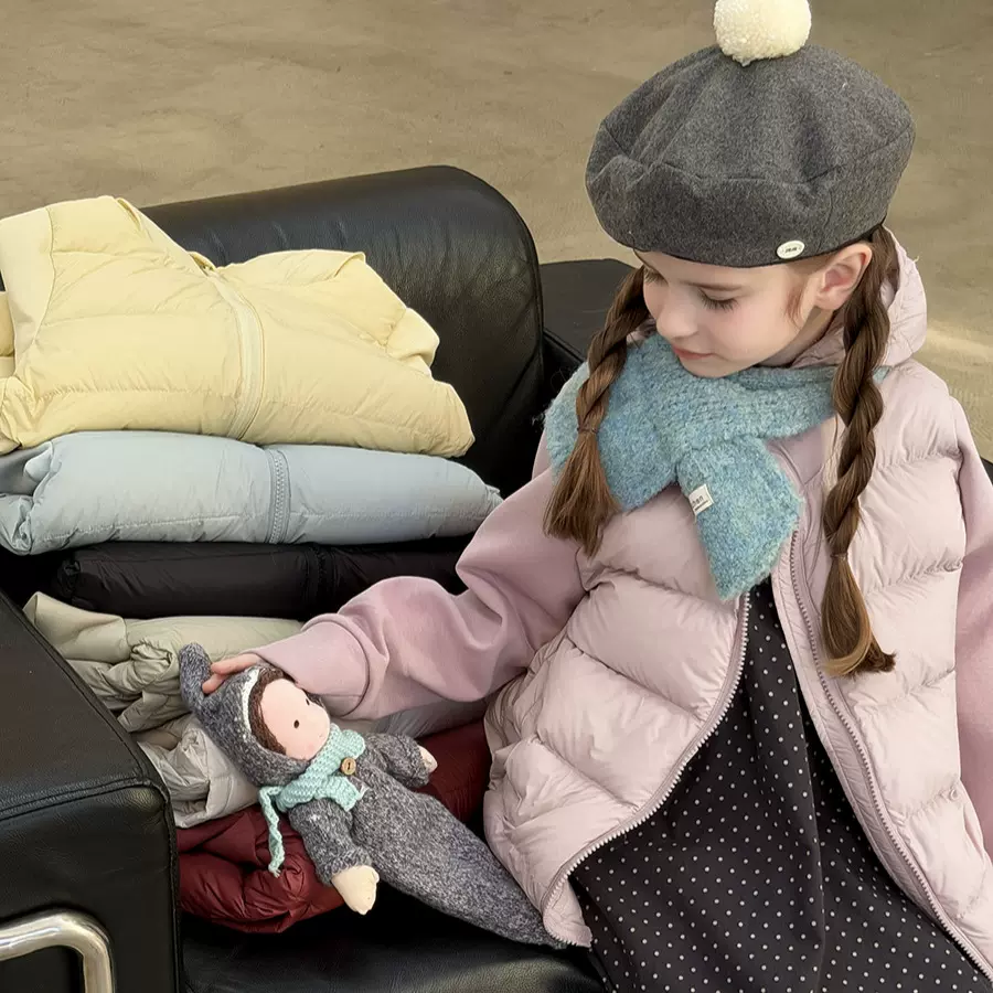 2025新款儿童羽绒服秋冬新国标90白鸭绒童装连帽校服神器外贸批发