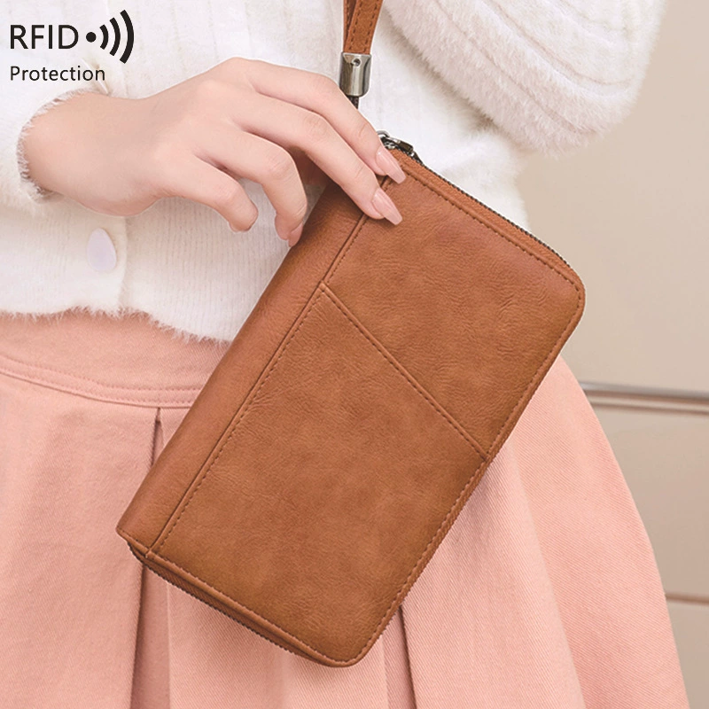 Кошелёк-паспорт RFID-защита, универсальный органайзер на молнии, сумка для путешествий