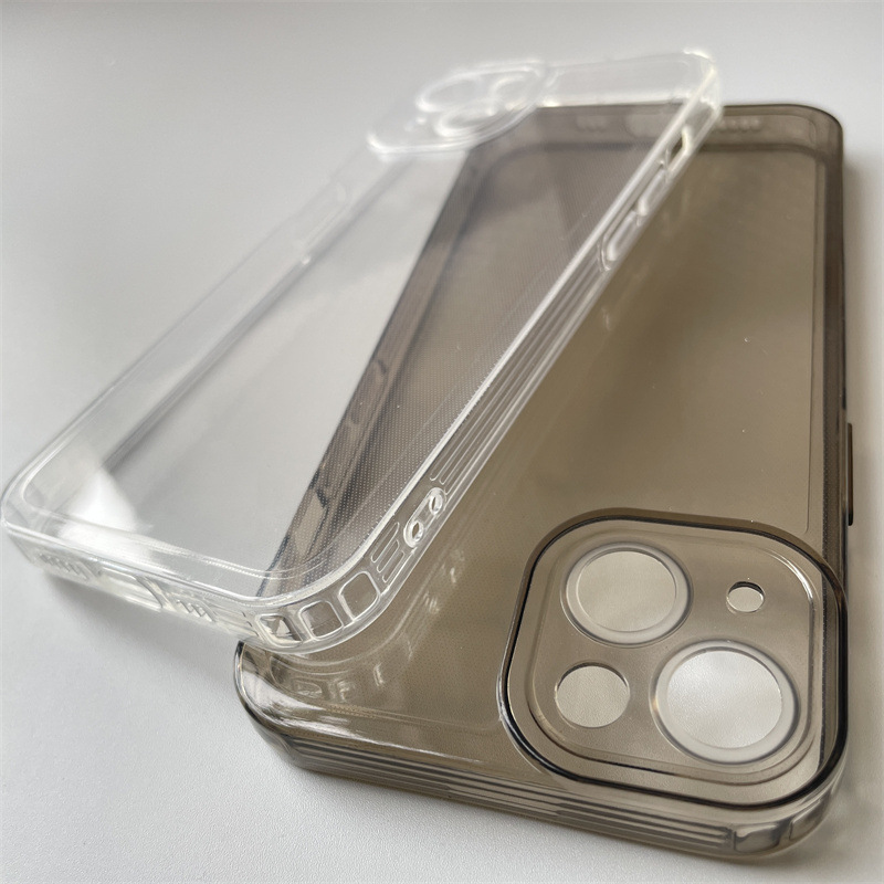 Angel Phone Stripe Anti-Drop Passend für 14 Pro Cat Eye Groove Bilderrahmen Transparente Hülle iPhone 13_voghion.com