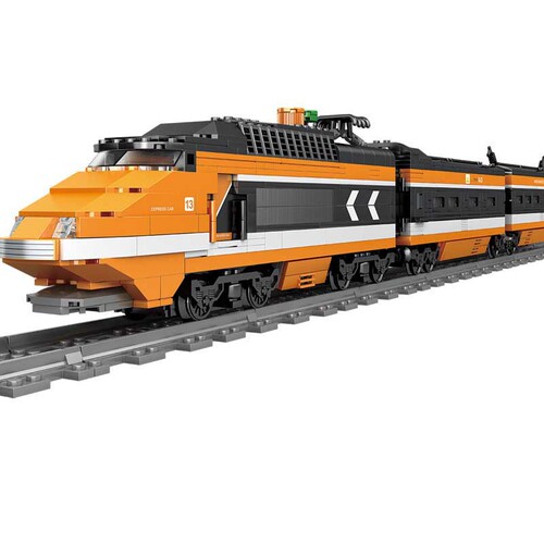 Wholesale Kaizhi 98223 track electric train city train model children's plug-in educational building block toys