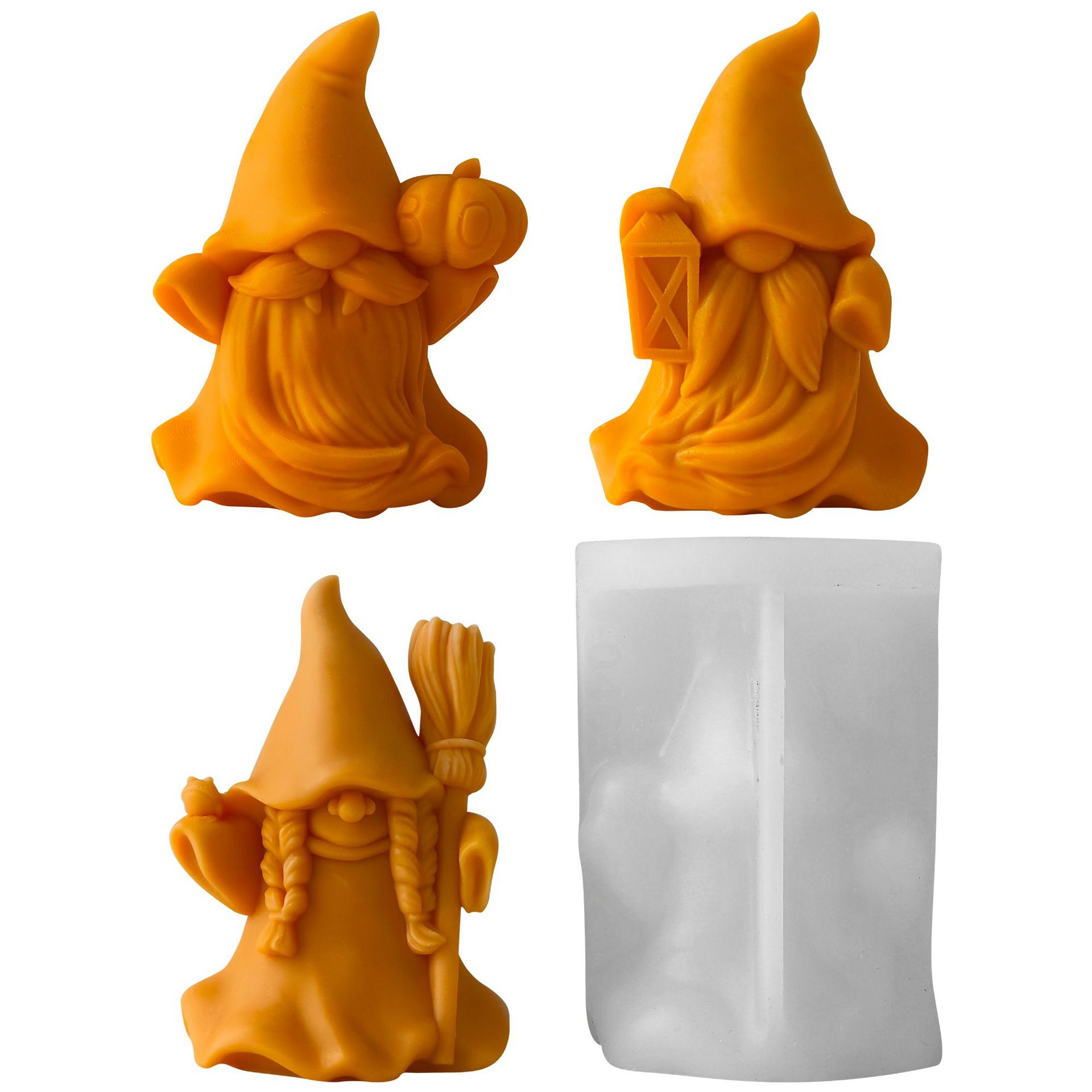 Amazon Halloween enano molde enano creativo resina decoración DIY aromaterapia vela yeso