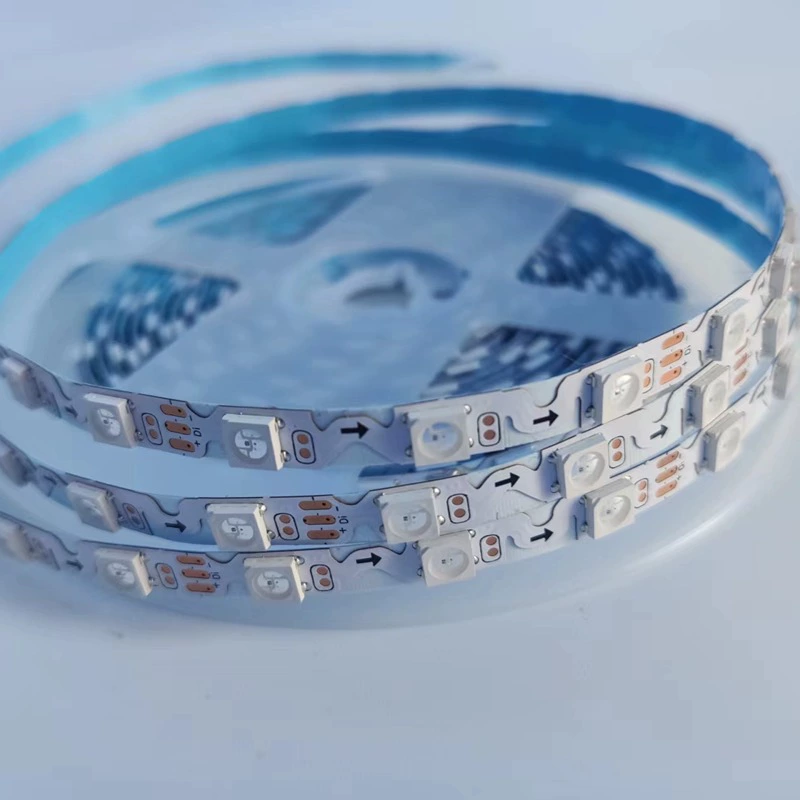 Светодиодная лента S-образной формы, 6 мм, полноцветная, 60 светодиодов, 6812, с одиночным управлением, высокой яркостью, медным креплением, светящиеся буквы, разноцветная динамическая лента