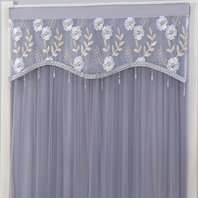 New Double-Layer Privacy Opaque Long Gauze Curtain Bedroom Kitchen Household Punch-Free Partition Curtain Summer Anti-Mosquito Door Curtain