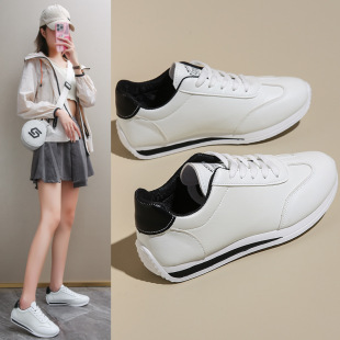2024 spring, summer, autumn and winter foreign trade new women's shoes women's board shoes student shoes white shoes low round toe lace