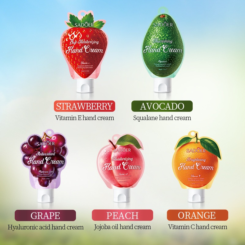 SADOER Grass Inglés Fruit Humectant Hand Cream Bolsa anti-seco - agrietamiento humectante Hand Cream transfronterizo explosión