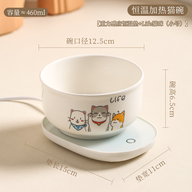 Tacos de agua de temperatura constante para gatos Tacos de agua de cerámica Calentador de agua para perros Tacos de agua para mascotas Tacos de calefacción de invierno Tacos de gato de temperatura constante