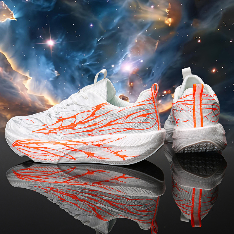 Cross-Border New Large-Size Popcorn Carbon Plate Youth Running Shoes, Luminous, Versatile, Lightweight, Fashionable Couple Sports Shoes Cross-Border New Large-Size Popcorn Carbon Plate Youth Running Shoes, Luminous, Versatile, Lightweight, Fashionable Couple Sports Shoes