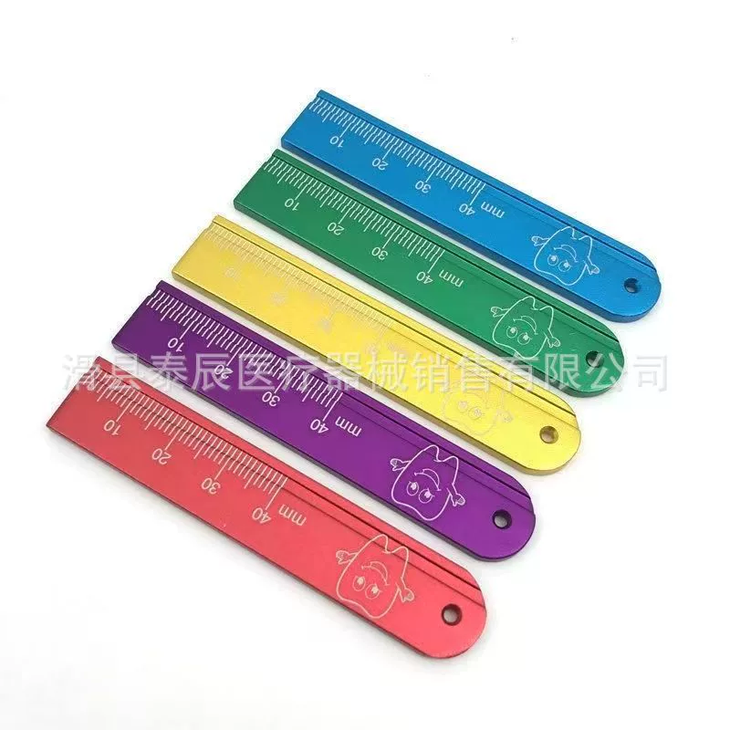Стоматологическая линейка корневой трубки измерительная линейка цвета алюминиевого сплава линейка колья цветная линейка из нержавеющей стали