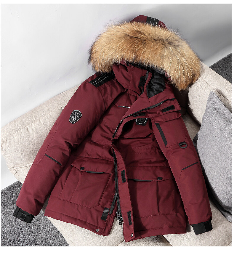 Entrega de una pieza corriendo ropa de trabajo de los hombres abajo chaqueta de los hombres de longitud media de invierno Nueva pareja suelta abajo chaqueta de las mujeres ropa de los hombres