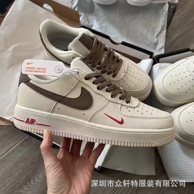 Putian AF1 Air Force One Milk Coffee American Style High-Value Unisex Ins Trend Versatile Casual Sports Shoes aj