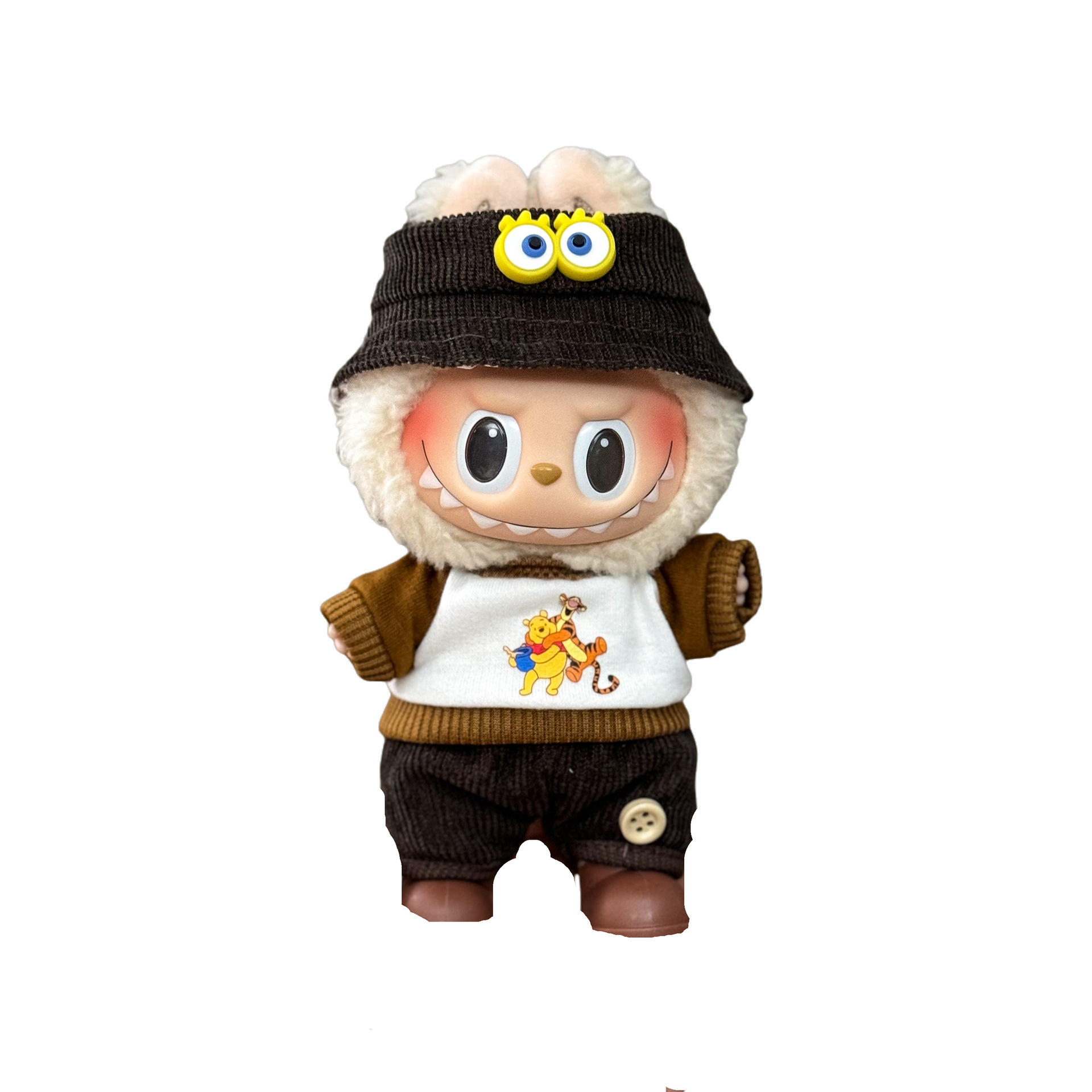 Solo la ropa es adecuada para la ropa de bebé Rabubu de 123 generaciones Labubu ropa colgante de 17cm muñeca traje de felpa falda