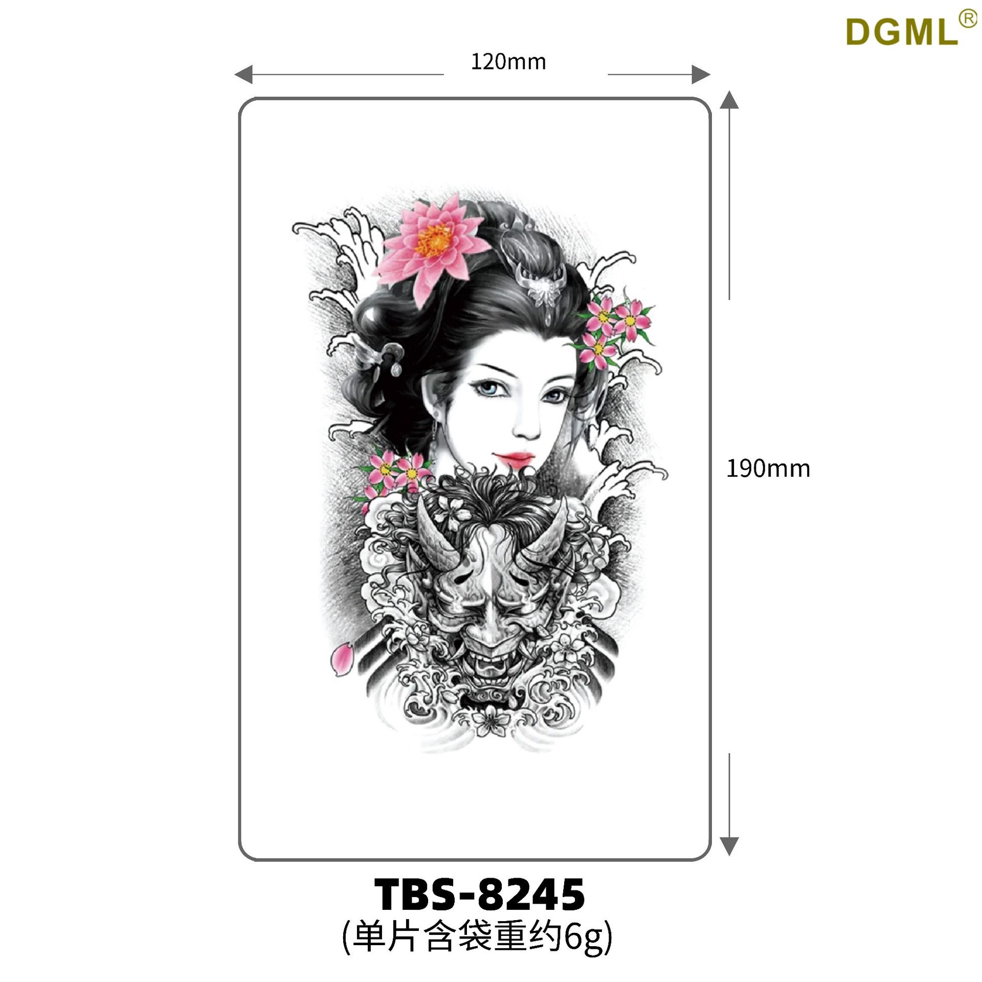 Pegatinas de tattoo se pueden fijar letras flor brazo tatuaje dibujos animados transfronterizo tatuaje pegatinas europeo y americano bronceado completo Volver al por mayor tatuaje