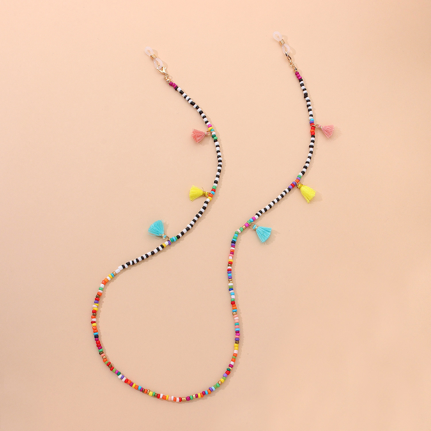 クロスボーダーins水晶貝殻真珠メガネチェーンの美しいメガネチェーンのフリンジアクセサリーのネックレス滑り止めチェーン