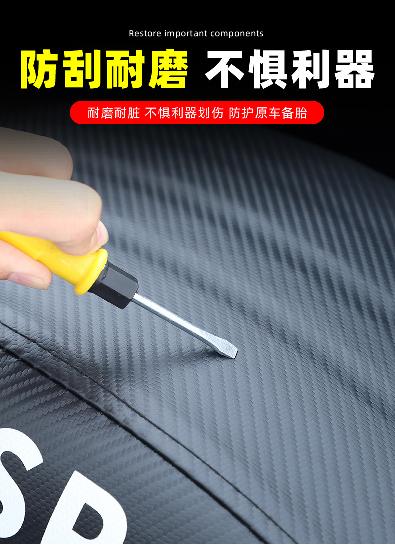 Suitable for Chery Icar V27 Thickened Spare Tire Cover, Car Off-Road Vehicle Tire Sun Protection Cover, Protective Cover, Modification Supplies
