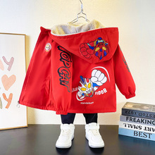 秋冬季加绒儿童男童奥特曼外套洋气韩版帅气休闲小童男孩