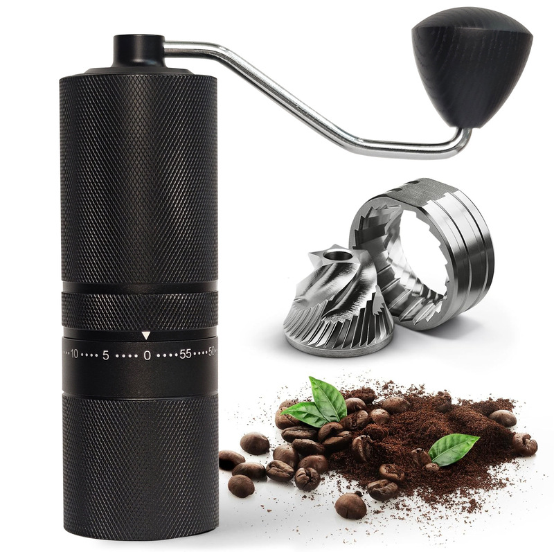 Source Factory Hand-Cranked Seven-Star Coffee Machine Steel Core Hand Grinder Coffee Grinder Hand-Cranked Bean Grinder Drop Shipping Labeling