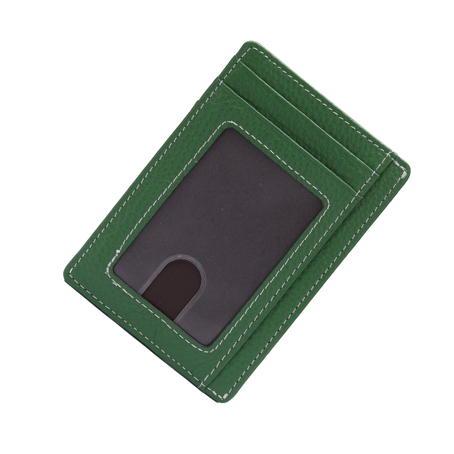 Amazon One Piece Multi-Function ID Bag RFID ultra-delgado anti-robo tarjeta de deslizamiento bolsa de tarjeta de cuero estampado de litchi