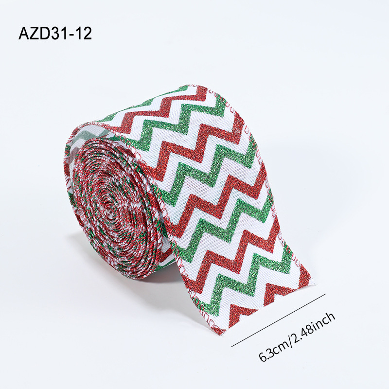 Ribbon de Navidad rayas de color ribbon minimalista árbol de Navidad guirnaldas decoración de regalo embalaje arco diseño de atmósfera