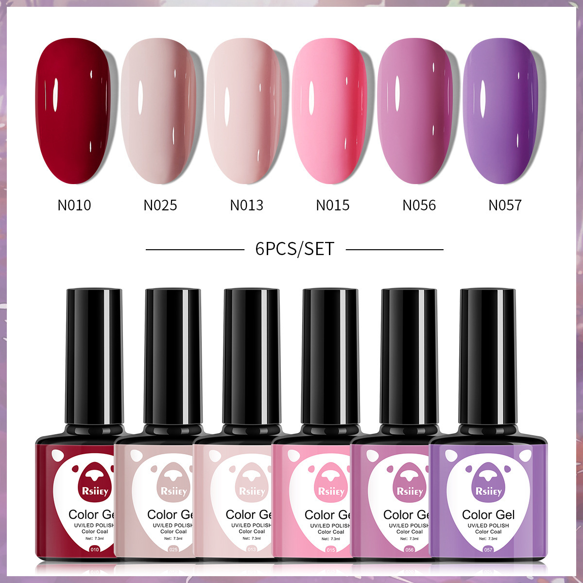 6-color nail polish glue suit popular color painted glossy cat eye UV phototherapy glue for nail salon