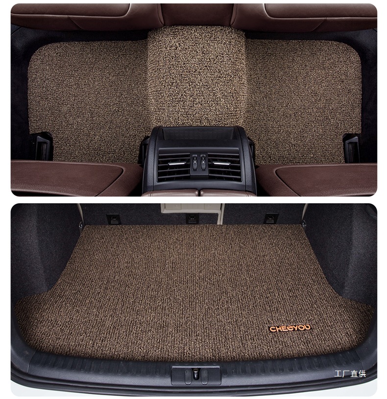 Car Floor Mat for the Driver's Seat, Single Piece Mat for the Driver's Seat, Single Wire Loop for the Passenger's Seat, Special Mat for the Passenger's Seat by Zhepei Hui